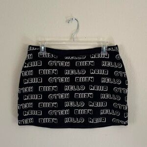 Urban Outfitters ‘Hello’ Print Black Skirt. Size M